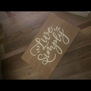 Live Simply Wall Sign
